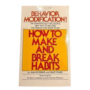 VTG 1970's Book "How to Make and Break Habits," by Robbins & Fisher, EUC